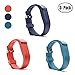 Hotodeal Replacement Bands for Fitbit Flex, Fashion Adjustable Silicone Sport Wristband with Chrome Clasp and Fastener Buckle, Prevent Tracker Falling Off, Comfortable, Pack of 3 (Orange+Navy+Slate)