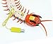 Giveme5 Infrared RC Centipede, Remote Control USB Infrared RC Centipede Tricky Simulation Scary Fake Centipede Toy Halloween Ornaments Props for Kids and Adults