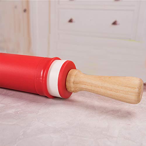 Pastry Mat 24" x 16" with Silicone Rolling Pin 16.9" - Large Non-stick Non-slip Pastry Baking Mat Dough Mat- Perfect Bakeware for Cookies Bread Fondant Pie Crust Making - Thumbnail 4