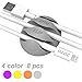 Cable Clips Cord Management System [8 pcs, Triple Slots], JOTO Cable Wire Clip Desk Wall Desktop Cable Organizer, Computer, Electrical, Charging or Mouse Cord Holder (Multicolor)
