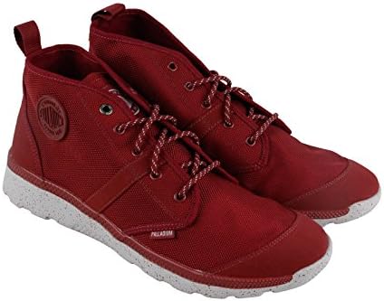 Palladium Pallaville Hi Txsn Mens Red Canvas Casual Dress Oxfords Shoes 13