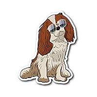 Weezag Cavalier King Charles Spaniel Dog Sticker for Car Bumper, Gifts for Dog Lover Mom Dad 9166A