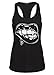 Pretty Attitude Women's Vampire Lips Shirt Gothic Clothes Goth Top Large Black