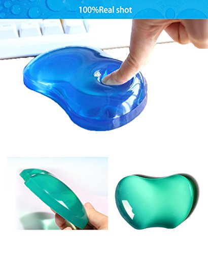 Silicone Gel Keyboard & Mouse Wrist Rest Pad Set Plus- ABRONDA Keyboard & Mouse Wrist Rest Support Heart-Shaped Translucence & Ergonomic & Comfortable & Durable & Pain Relief (Purple Set)