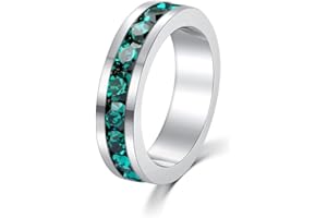 BOSVISION Birthstone Pendant Charm for Necklace - Full Eternity, Stackable, Crystal Birthstone