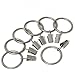 Alytimes 42-Pack Silver Metal Curtain Rings with Clips (1