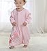Nine States Baby SleepSack Cotton Wearable Blanket,Sleep Sack with Feet,Detachable Long Sleeves,Pink,Large