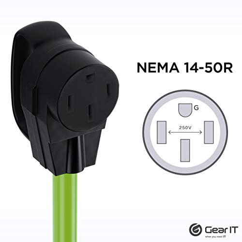 GearIT 50Amp Extension Cord for RV and EV (100 ft) 4Prong 250Volt