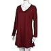 Sexy Party Dress,Hemlock Women Long Sleeve Dress Short Evening Dress (XL, Wine)