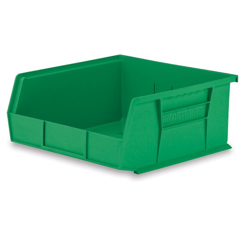AkroMils Plastic Stacking Bin 30235, 11"W x 107/8"D x 5"H, Green