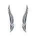 Feather Climber Earrings, Gintan 925 Sterling Silver Feather Crawler Earrings Pierced Ear Cuff Wrap Earrings for Women Girls Retro Feather Stud Earrings