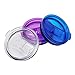 LJY Spill and Splash Resistant Tumbler Lid for Yeti Rambler and RTIC Tumblers, 30 oz, 3-Pack (Blue + Purple + Transparent)