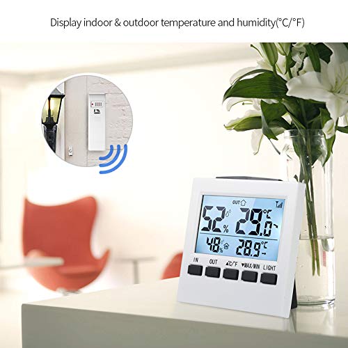 preliked Household Thermometer with LCD Digital Hygrometer Temperature Humidity Meter Indoor Outdoor