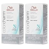 Wella Color Charm Hair Toner T10 Pale Blonde 1.4 oz (2 Pack)