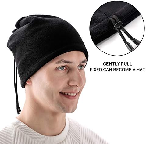 Winter neck gaiter in black, breathable fabric.