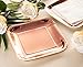 Juvale Sturdy Rose Gold Paper Plates 48-Pack - Disposable Rose Gold Dessert Square Plates for Appetizer, Lunch, Dinner, and Dessert, Birthday Party 7 x 7 Inches