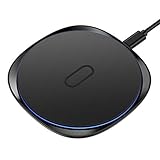 Wireless Charging Pad, Kuulaa Qi Certified 10W/7.5W [USB-C] Fast Wireless Charger Metal Zinc Alloy & Ultra Slim for Samsung Galaxy S10/S9/Note 9 and iPhone Xs/XS Max/XR/X/8/8 Plus(Black)