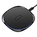 Wireless Charging Pad, Kuulaa Qi Certified 10W/7.5W [USB-C] Fast Wireless Charger Metal Zinc Alloy & Ultra Slim for Samsung Galaxy S10/S9/Note 9 and iPhone Xs/XS Max/XR/X/8/8 Plus(Black)