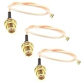 Omall (TM) RF pigtail cable SMA Female Nut Bulkhead to U.FL IPX IPEX RF Coax Adapter(20CM,3-Pack)