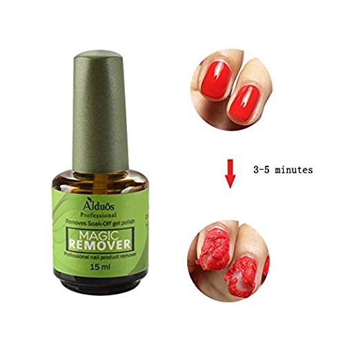 succeedtop Magic Nail Polish Remover, Nail Polish Delete Primer Clean Degreaser,Professional Removes Soak-Off Gel Polish in 3-5 Minutes, Easily & Quickly, Don't Hurt Your Nails - 15 ml (Pink)