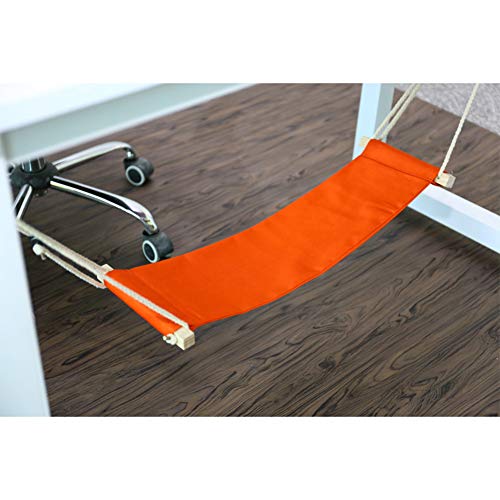 SMAGREHO Foot Hammock Portable Adjustable Office Under Desk Foot Sling, Orange - Thumbnail 5