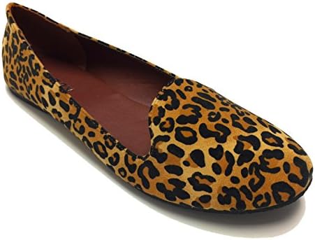 Nana (10, Leopard Brown) ballerina ballet flat shoes for women