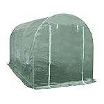 ALEKO GHOT12X7X7 Large Poly-Tunnel Walk In Waterproof Plant Garden Outdoor Greenhouse Shed 12X7X7 Feet