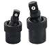Drixet 3/8" & 1/2-Inch Drive Impact Universal Swivel Joint Set | 2Pc Cr-Mo Ball Type Flexible Wobble U-Joint Socket Adapters for Hard to Reach Nuts/Bolts