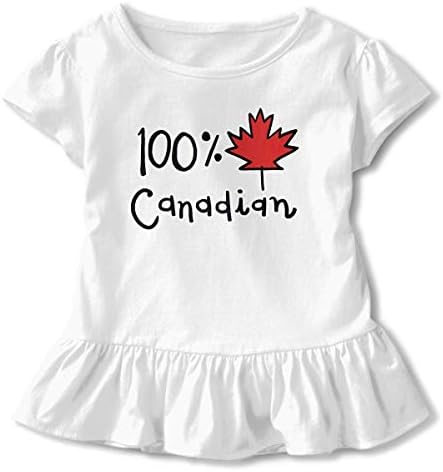 Toddler Baby Girl 100% Canadian Funny Short Sleeve Cotton T Shirts Basic Tops Tee Clothes