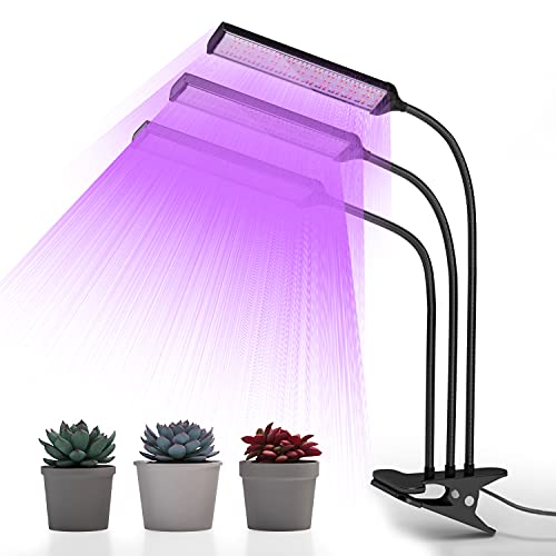 Grow Light for Indoor Plants-LDesign Plant Growing Lamp 315 LED 3 Heads Planting Lights Red Blue Spectrum 10 Dimmable Levels 3 Modes Timing Function (3/9/12 Hour Timer) Adjustable Gooseneck