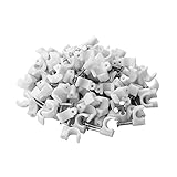 SIENOC 100 Pack White Nail In Ethernet Cable Clips 6mm