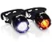 Stupidbright Micro LED Strap-On Front & Rear Bike Light Set (2 Pack)