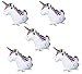 Qurly Walking Balloon Happy Birthday Party Set of 5 Rainbow Unicorn Pack Mylar Foil Helium Reusable Ballons for Congratulation Decoration Anniversary Festival Graduation Bouquet Gift Idea Celebration
