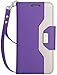 LG G6 Wallet Case, ProCase Folio Fold Card Case with Credit Card Slots Wristlet Flip Cover Kickstand Case for LG G6 2017 -Purple