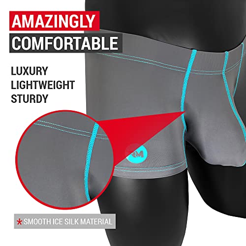 Real Men Bulge Enhancing Underwear 4 Pack 3XL 3in Inseam Ice Silk Sexy Mens Underwear