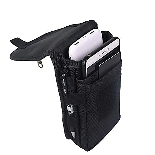 Large Smartphone Pouch Tool Belt, Cell Phone Holster, Phone Case, Tactical Carrying Case, Belt Loop Gift for Men's Hiking, Camping, Barbeque, Rescue