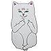 Samsung Galaxy S8 Plus Case, Maoerdo Cute 3D Cartoon White Middle Finger Cat Pocket Despise Cat Kitty Silicone Rubber Phone Case Cover for Samsung Galaxy S8 Plus