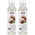 NOW Solutions, Liquid Coconut Oil, Light and Nourishing, Promotes Healthy-Looking Skin and Hair, 4-Ounce (Pack of 2)