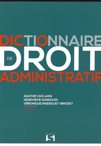 Dictionnaire de droit administratif