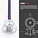 MDF Instruments, Acoustica Lightweight Stethoscope for Doctors, Nurses, Students, Home Health Use, Adult, Dual Head, Purple Tube, Silver Chestpiece-Headset, MDF747XP08