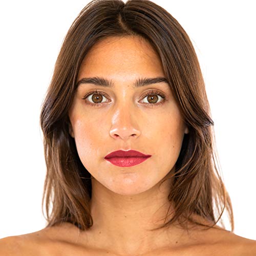 Ogee Sculpted Tinted Lip Oil - Organic & Natural Lip Primer, Moisturizer & Treatment Balm - Zinnia (Ruby Red Color)