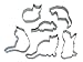 R&M International When the Cat's Away Cookie Cutters, Assorted, 6-Piece Set