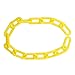 BISupply Yellow Plastic Chain Links - 125ft x 2in Plastic Barrier Chain for Safety Crowd Control or Plastic Links Halloween Decor Chains for Costumes