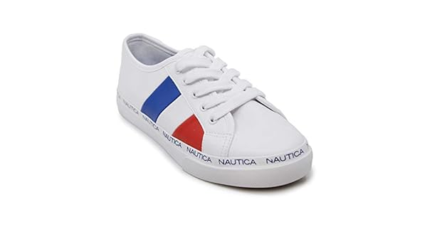nautica blue and white shoes