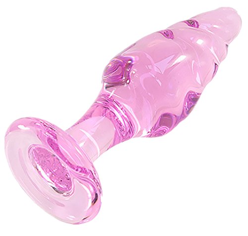 4" Muscle Trainer Plugs Pink Family Series Crystal Glass Plug Ultimate Therapy Massage Body (B118)