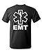 v2 EMT - Emergency Medical Technician 911 - Mens Cotton T-Shirt, L, Black