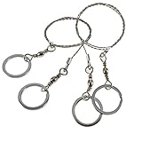 Rope Saw ， Survival Saw Chain 2-packs Stainless Steel Pocket Wire Saws Survival Tool Hiking and Outdoor Sports