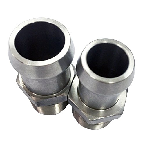 JSD 1001 +1003 Stainless Steel Heater Hose Fittings 1/2" NPT to 5/8" & 3/4" Barbs Set Pricepulse
