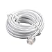 uxcell Telephone Male to Male RJ11 Plug Adapter Cable, 10 Foot Long for Landline Telephone, White