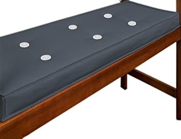 Detex® Bankauflage | Wasserabweisend 5-Lagig 110cm | Sitzkissen Sitzauflage Sitzpolster Bankpolster Auflage Anthrazit